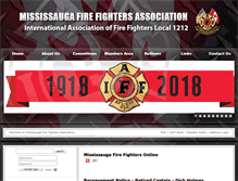Tablet Screenshot of mississaugafirefighters.org
